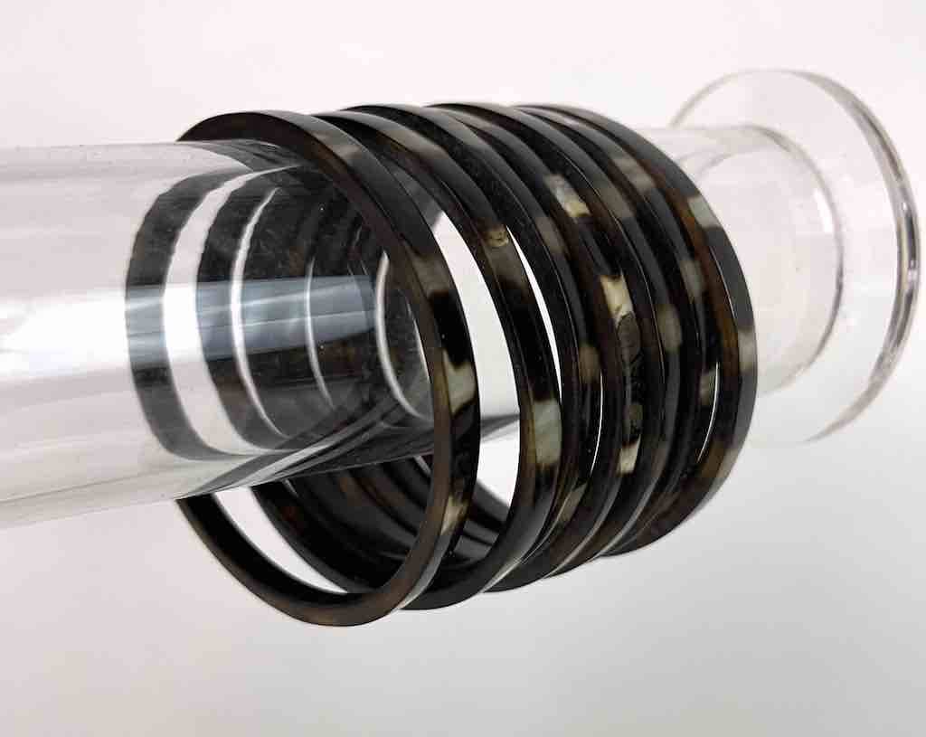The Niger Bend - Wholesale Bangle Bracelet - Thin African cow horn bangle, 2 shades, 2 shapes19