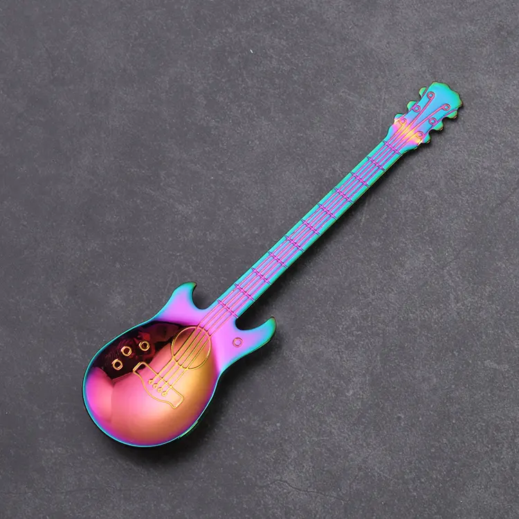 Sostraw & SmartThings - Wholesale Table Spoon (Cutlery) - Guitar Shape Spoon - 4 available colors3