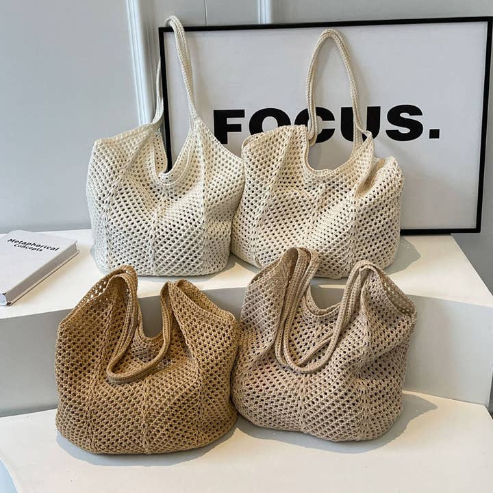 NINEXIS - Wholesale Tote Bag - Women's - CWAB5061_NEW STRAW KNITTED HOLLOW WOVEN BAG