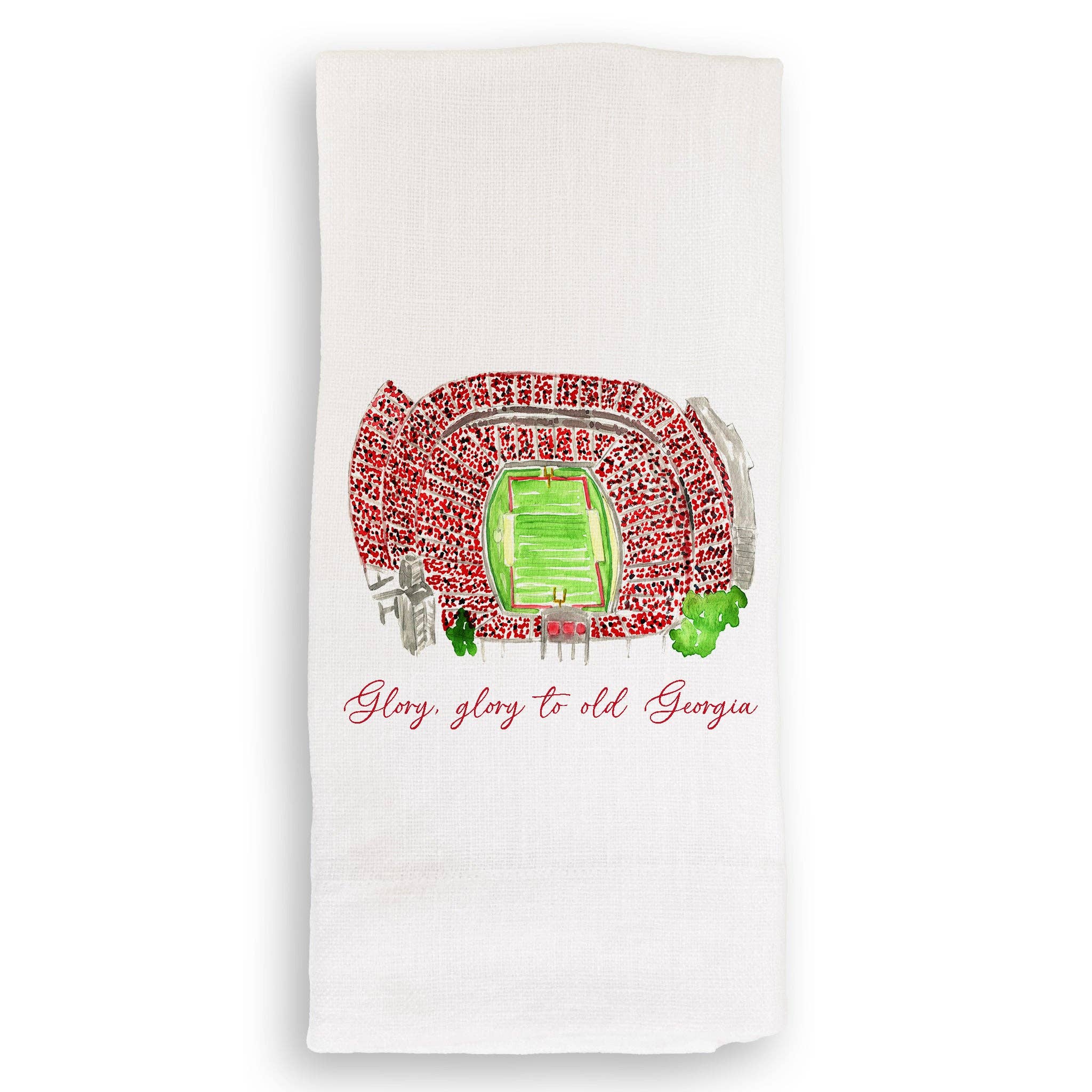 French Graffiti - Wholesale Tea Towel - Athens, Georgia Stadium with Quote2