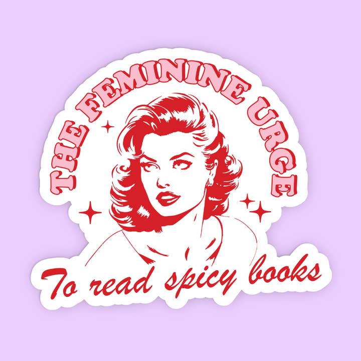 Bookish sticker, Bookstore Smut Sticker, Spicy books for wholesale by Radical Buttons