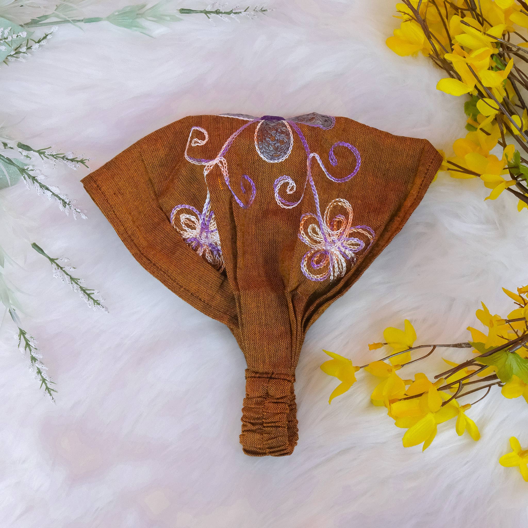 Karma Nepal Crafts - Wholesale Fashion Headband - Women's - Hand Embroidered Cotton Boho Hippie Stretchy  Head Wraps 10