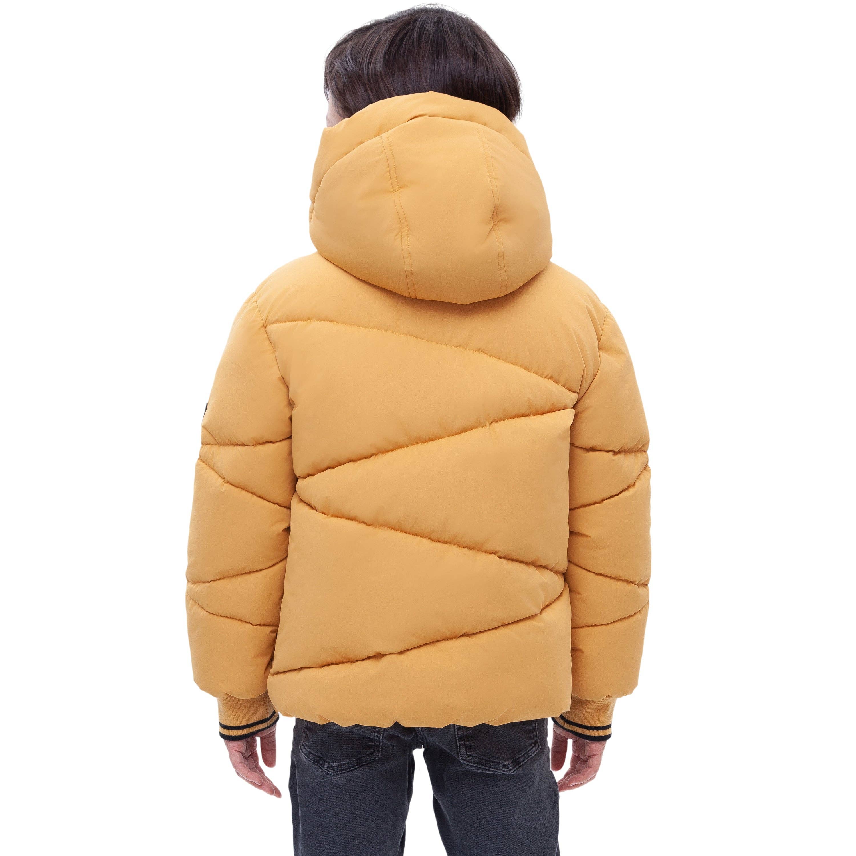 Rokka & Rolla - Wholesale Puffer Jacket - Kids - Boys' Grid Winter Coat Kids' Fleece Lined Jacket24