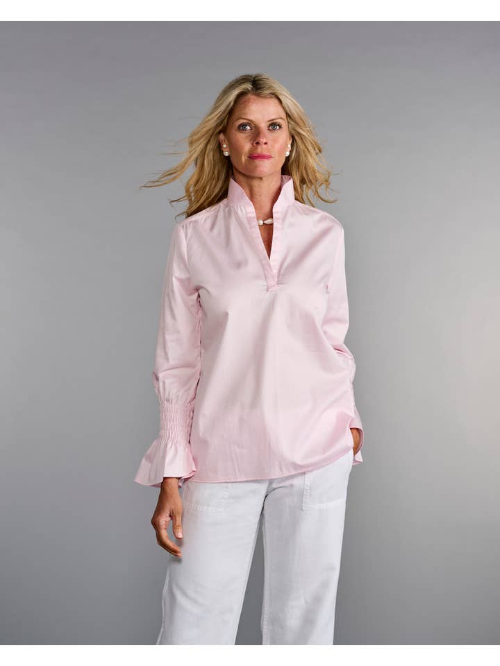 The Smocked Tunic in Ballerina Pink for wholesale on Faire