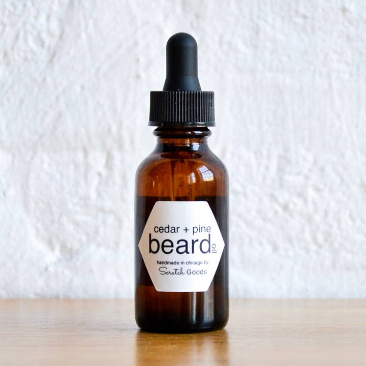 cedar + pine beard oil for wholesale by Scratch Goods