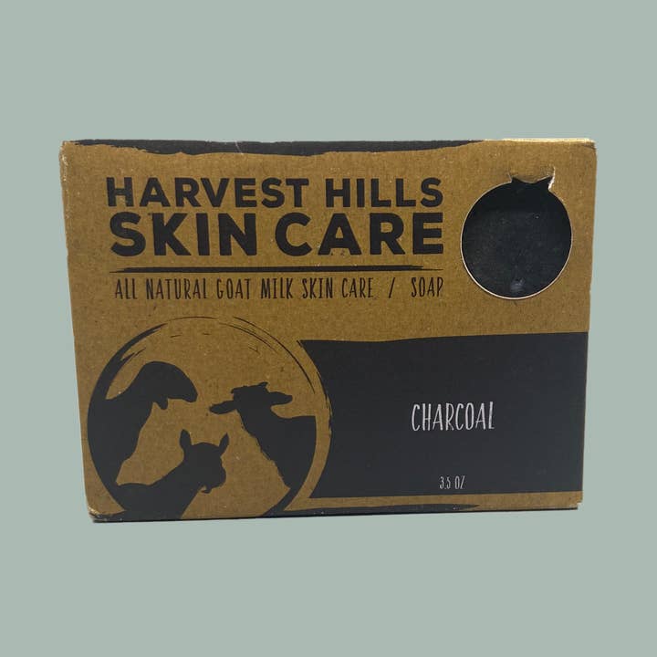 Charcoal Goat Milk Soap for wholesale by Harvest Hills Skin Care, LLC