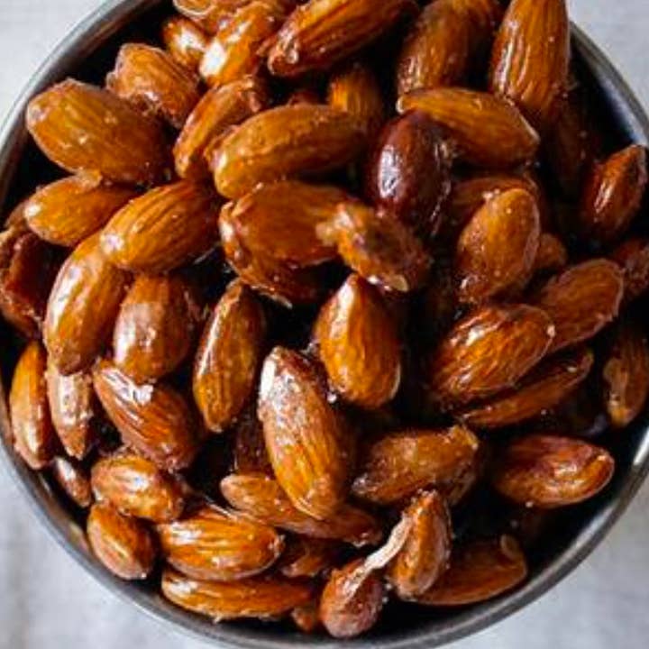 O'Shea's Candies Sweet Shop - Wholesale Nuts - Nut Snack Pack 1/2# Old Fashioned Toffee 🍁 Almonds w/Flair1