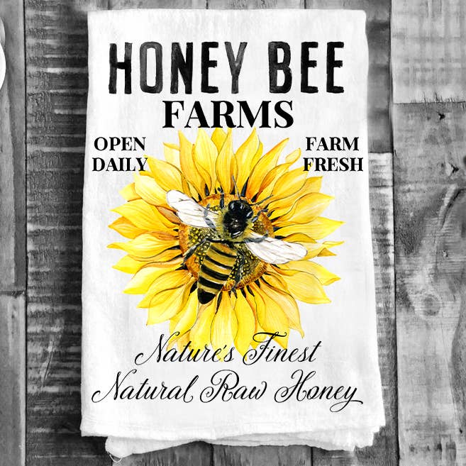 Avery Lane Gifts – wholesale Kökshandduk – Modern bondgård honung Bee mjöl säck kökshandduk