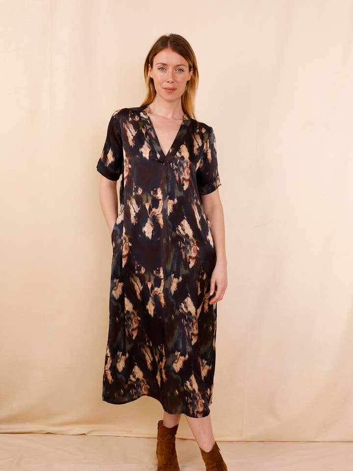 Hortence - Wholesale Dress - Women's - TADASANA MULTICOLORS 100% SILK DRESS0