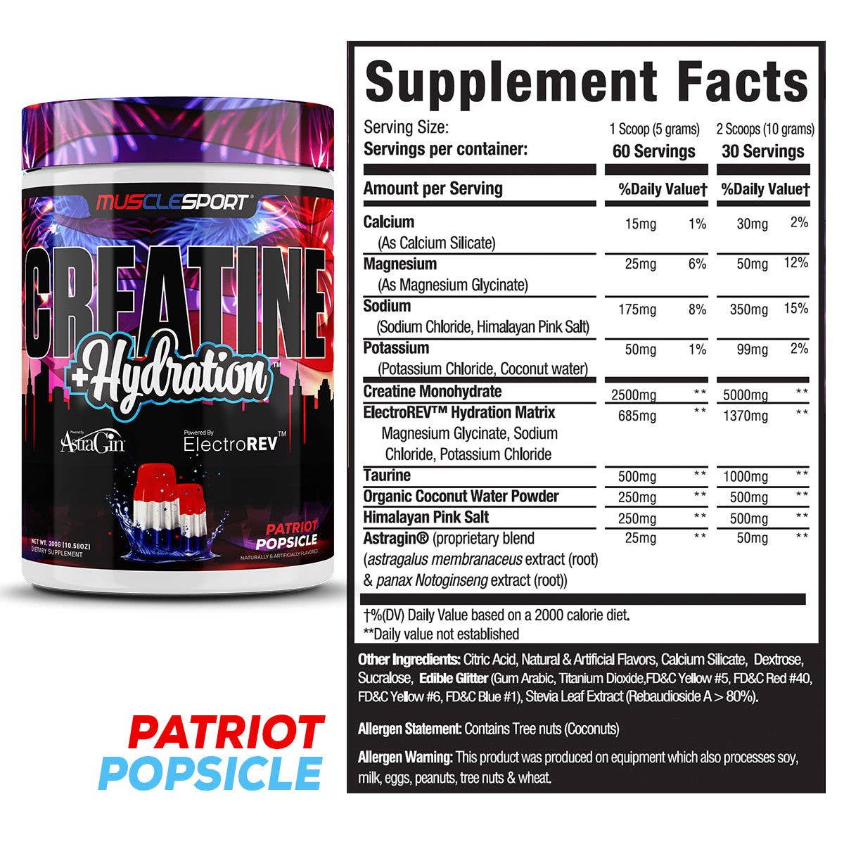 MuscleSport - Wholesale Oral Supplement/Vitamin - Creatine + Hydration™ 300 Grams7