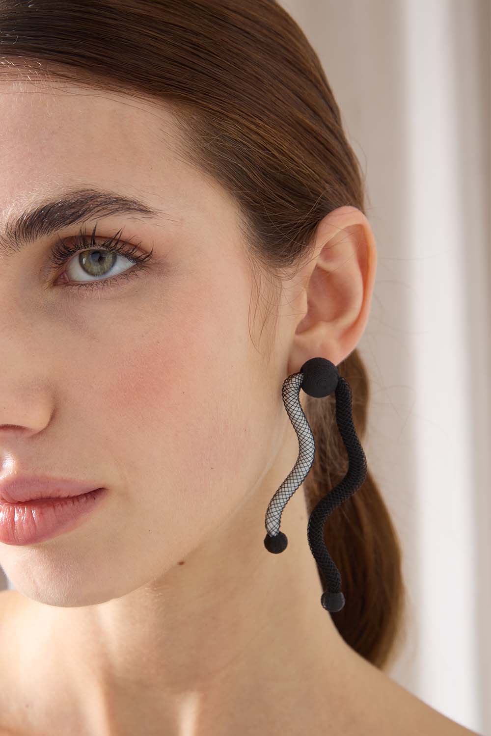 Iskin Sisters - Wholesale Dangle Earrings - Pendientes Vida Olas - Negro/Blanco*0