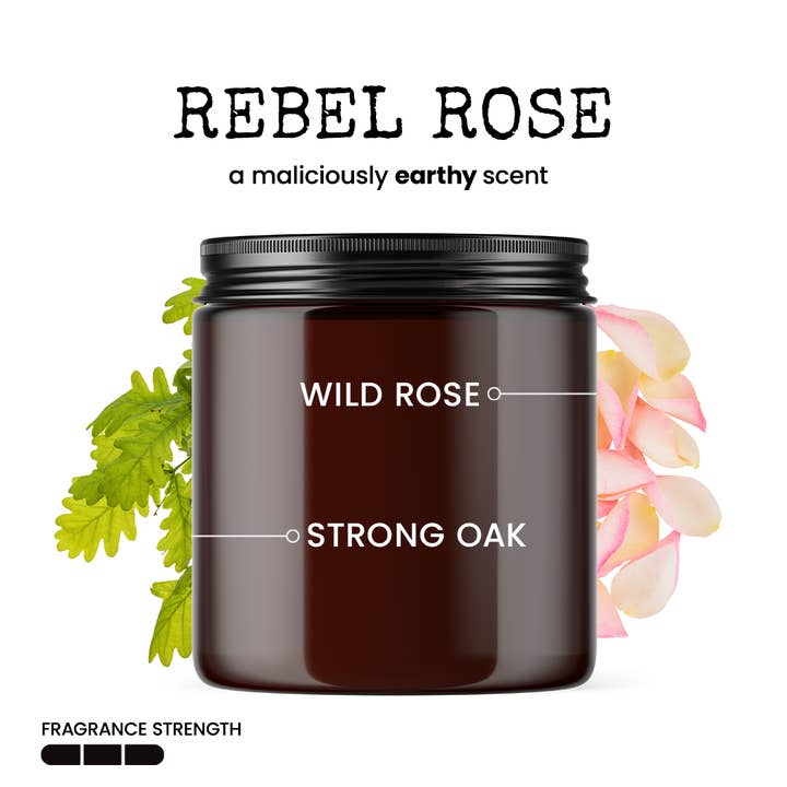 Malicious Women Candle Co - Wholesale Jar/Filled Candle - Funny Candle - Menopause - Fuck Off Scent: Rebel Rose