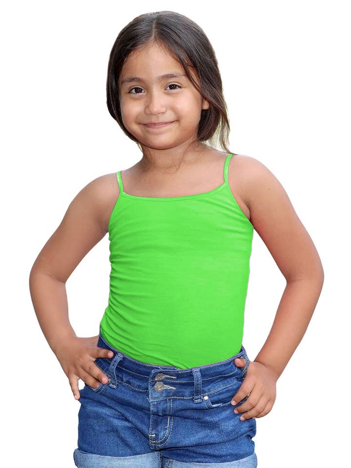 Cutie Patootie Clothing - Wholesale Tank Top - Kids - GKT-16058B Girl's Solid Cami Tank Soft Cotton Lycra16