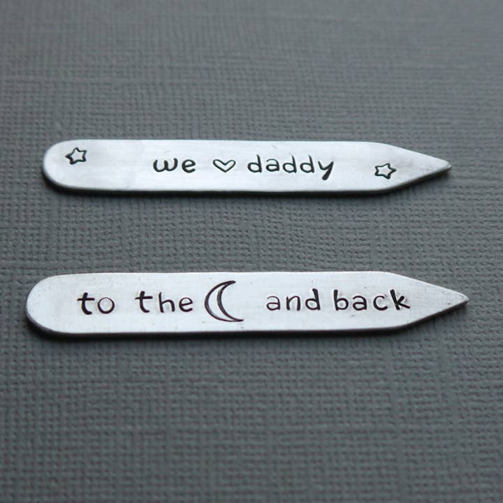 Dad/Grandpa collar stays for wholesale by Resistance Jewelry