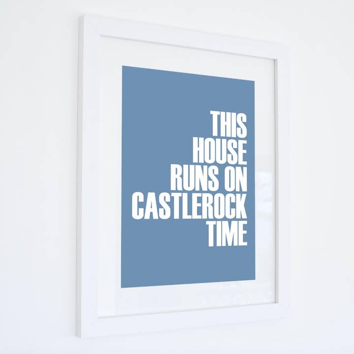 Castlerock Time Typographic Print for wholesale by SeaKisses