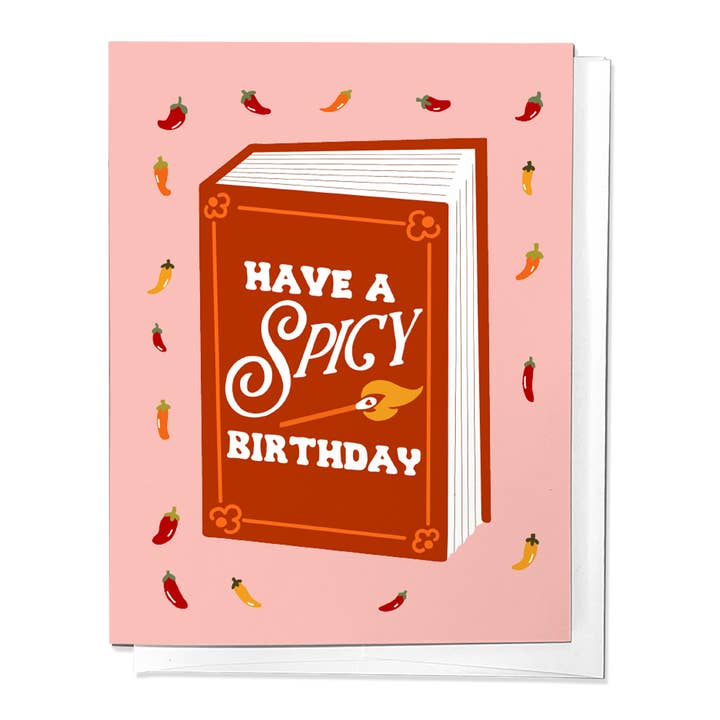 Parcel Island - Wholesale Birthday Card - Have a Spicy Birthday, Smut Book Fun Birthday Greeting Card