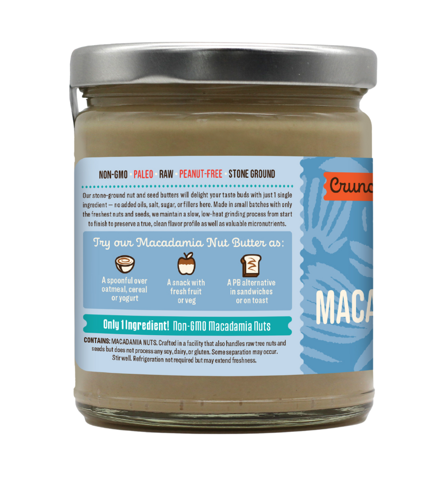 Windy City Organics – wholesale Nut butter – NON-GMO Crunchy Macadamia Nut Butter1