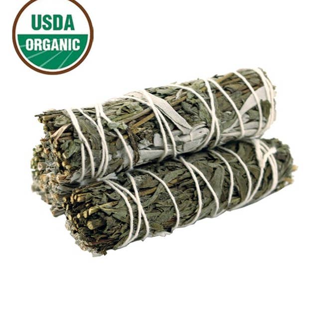 White Sage & Mugwort Smudge Stick (4 in.) for wholesale by Designs by Deekay Inc.