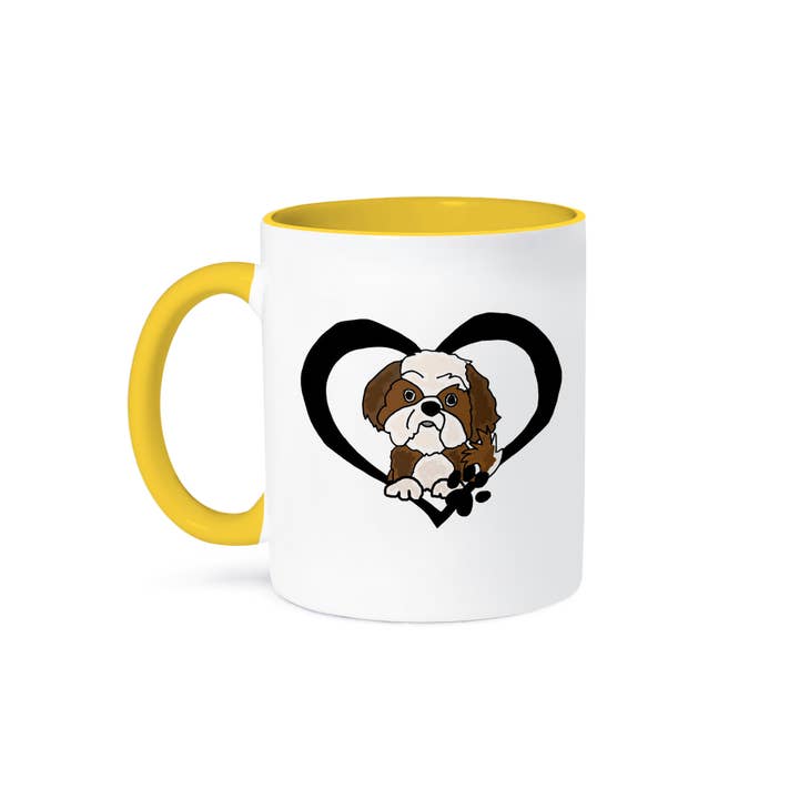 3dRose - Wholesale Coffee Mug - 3dRose, Cute Funny Shih Tzu Puppy Dog Heart Love, Mug