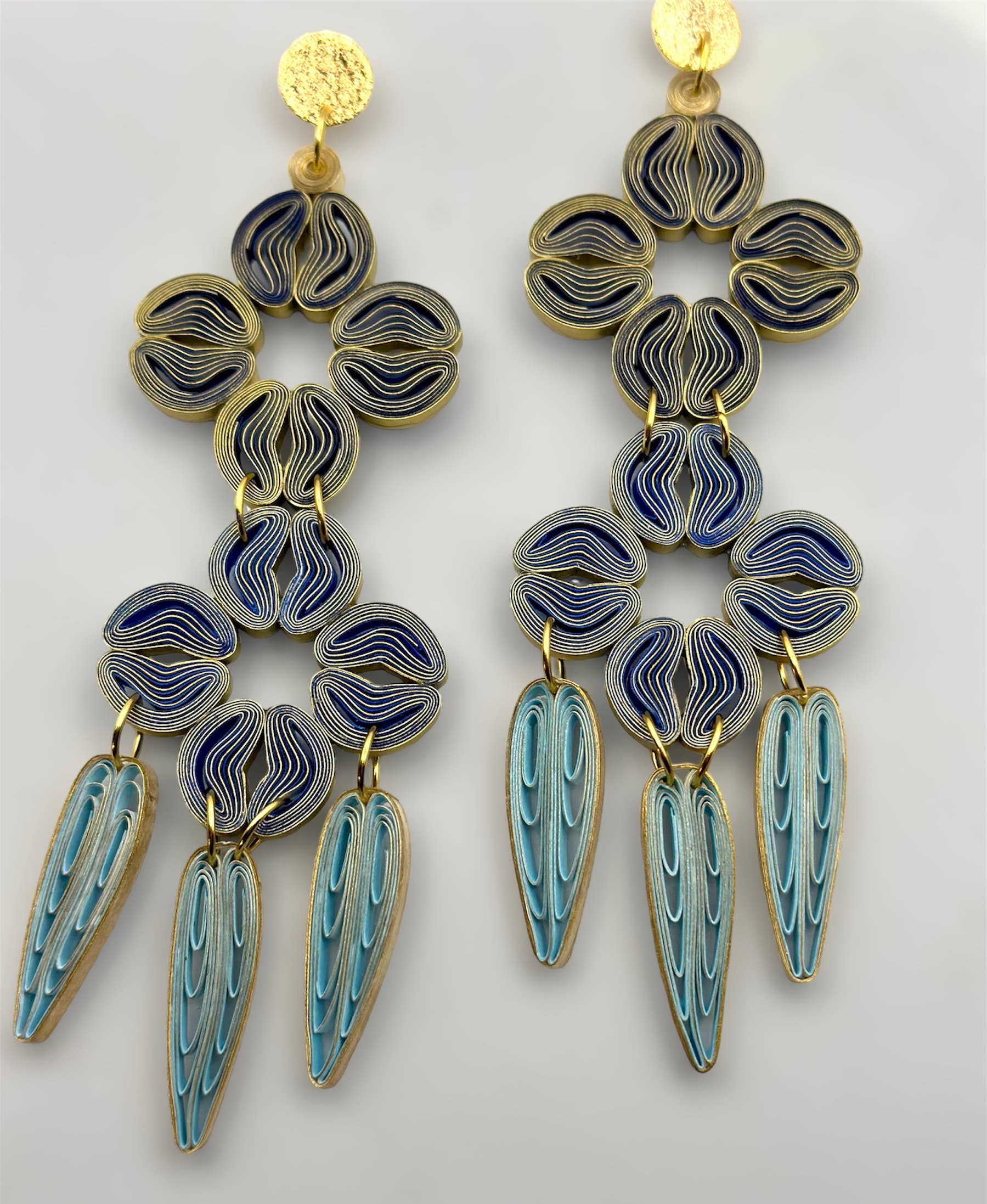 Paper Shaper by Julie - Wholesale Dangle Earrings - Garden Gala Lite Dangle Paper Earrings1