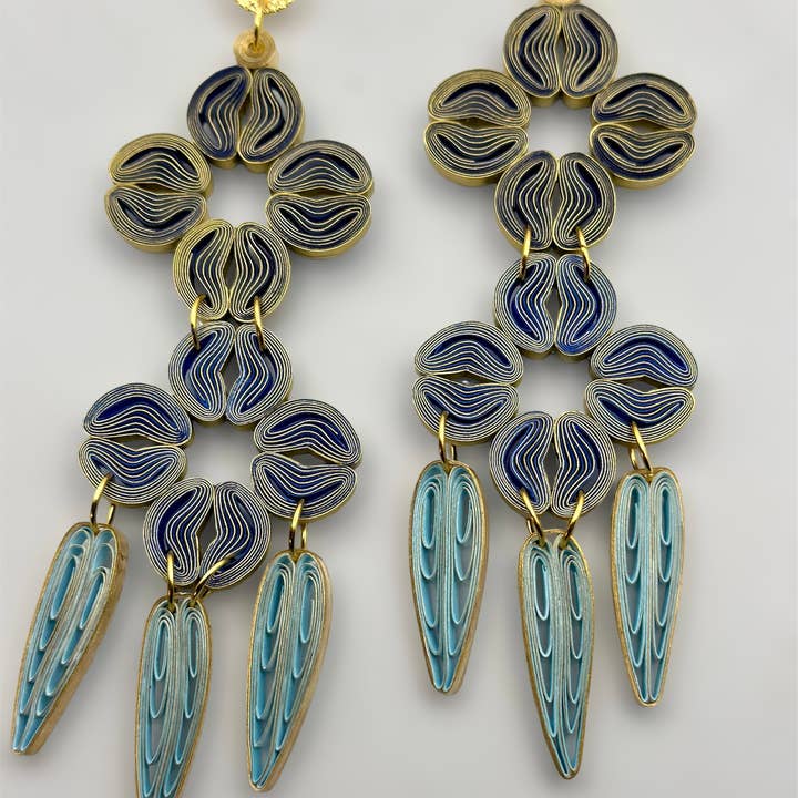 Paper Shaper by Julie - Wholesale Dangle Earrings - Garden Gala Lite Dangle Paper Earrings1