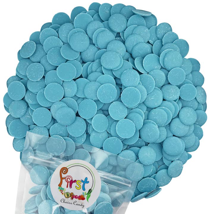 Confetti di cioccolato azzurro chiaro per la vendita all'ingrosso da parte di First Choice Candy
