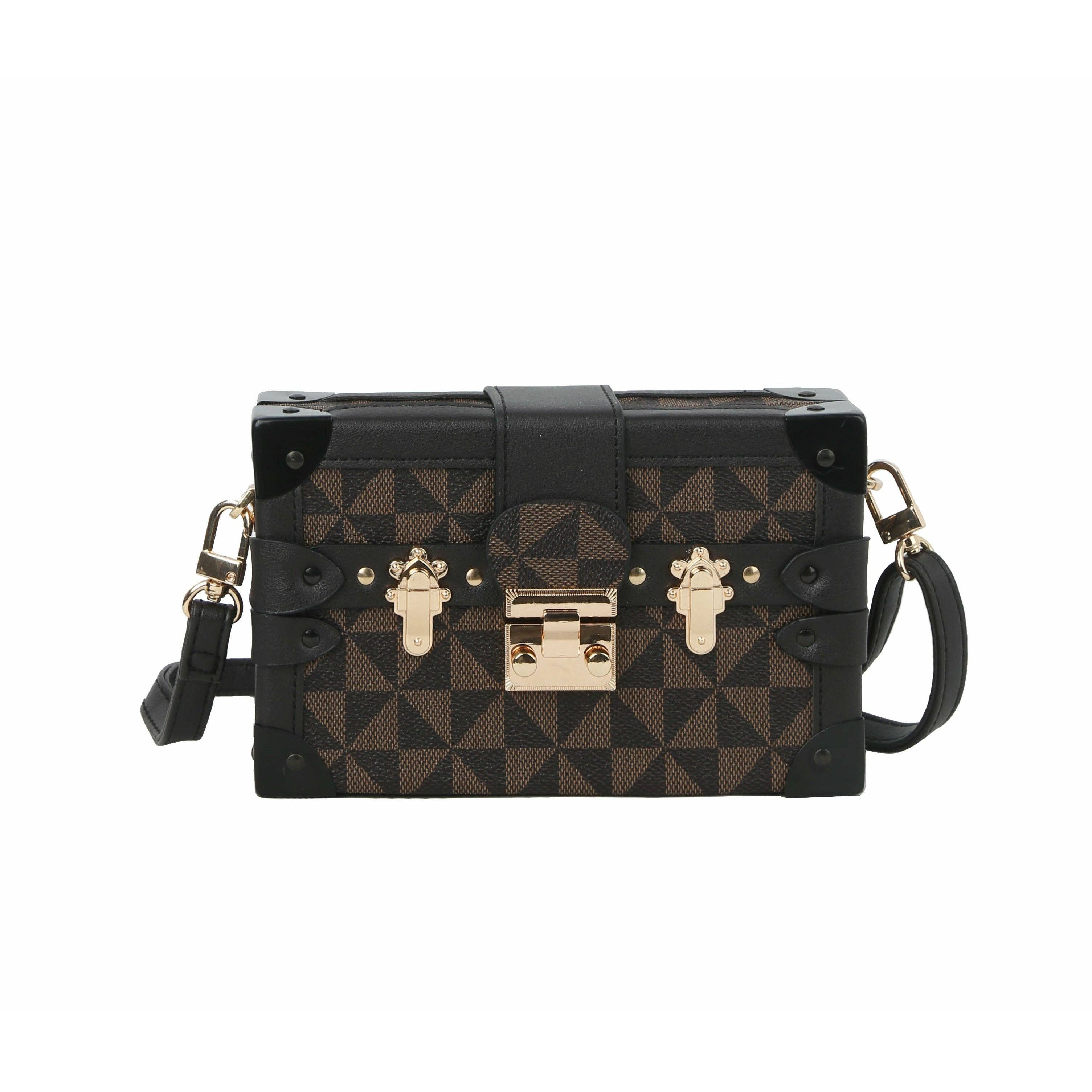 Handbag Factory Corp – wholesale Crossbody bag – Women's – FASHIONABLE DIAMOND BOX LOCK CROSSBODY BAG1