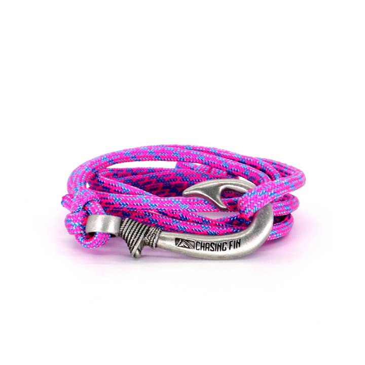 Chasing Fin - Wholesale Woven/Braided Bracelet - Royal Gramma Fish Hook Bracelet | Anklet. Glow in the dark