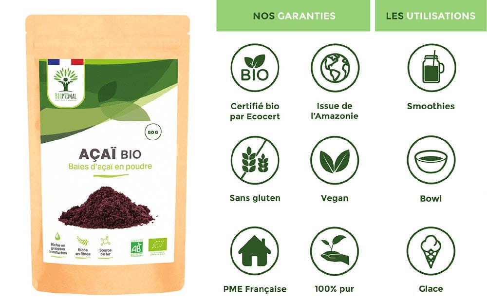 Bioptimal - Wholesale Protein/Superfood Powder - Organic Açaí Powder - Bioptimal6