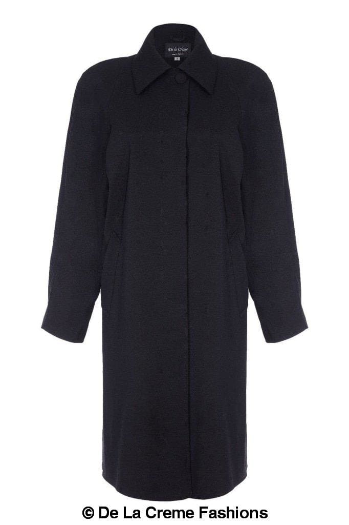 De La Creme Fashions - Wholesale Coat - Women's - De La Creme - Womens Oversized Knee Length Plus Size Mac3