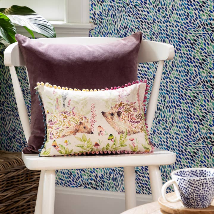 Buttons & Ginger Small Printed Cushion Linen for wholesale by Riva Home