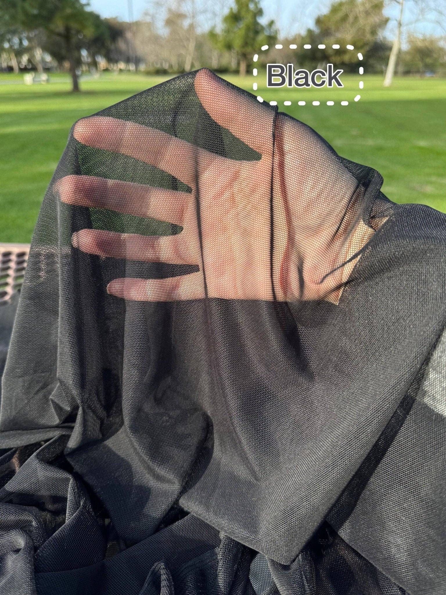 GalaTextile - Vendita all'ingrosso Tessuto - POWER MESH elasticizzato in 4 direzioni, nylon spandex a rete nuda, tessuto morbido e trasparente di alta qualità a prezzi accessibili, colori neutri3