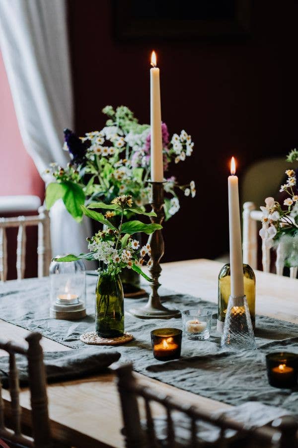 Old Green - Wholesale Candle Holder - Recycled Clear Glass Candlestick Holder3