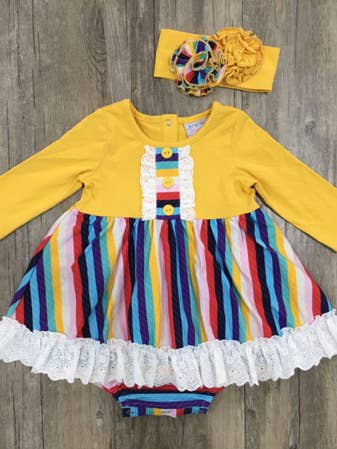 ABITO A BOLLE D'ABBIGLIAMENTO AUTUNNALE PER RAGAZZA F2124 per la vendita all'ingrosso da parte di Serendipity Clothing Co