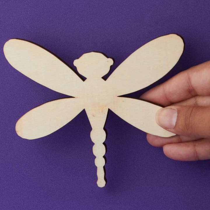 Factory Direct Craft - Wholesale Cutouts - 5" x 4-1/2" Unfinished Wood Dragonfly Cutout