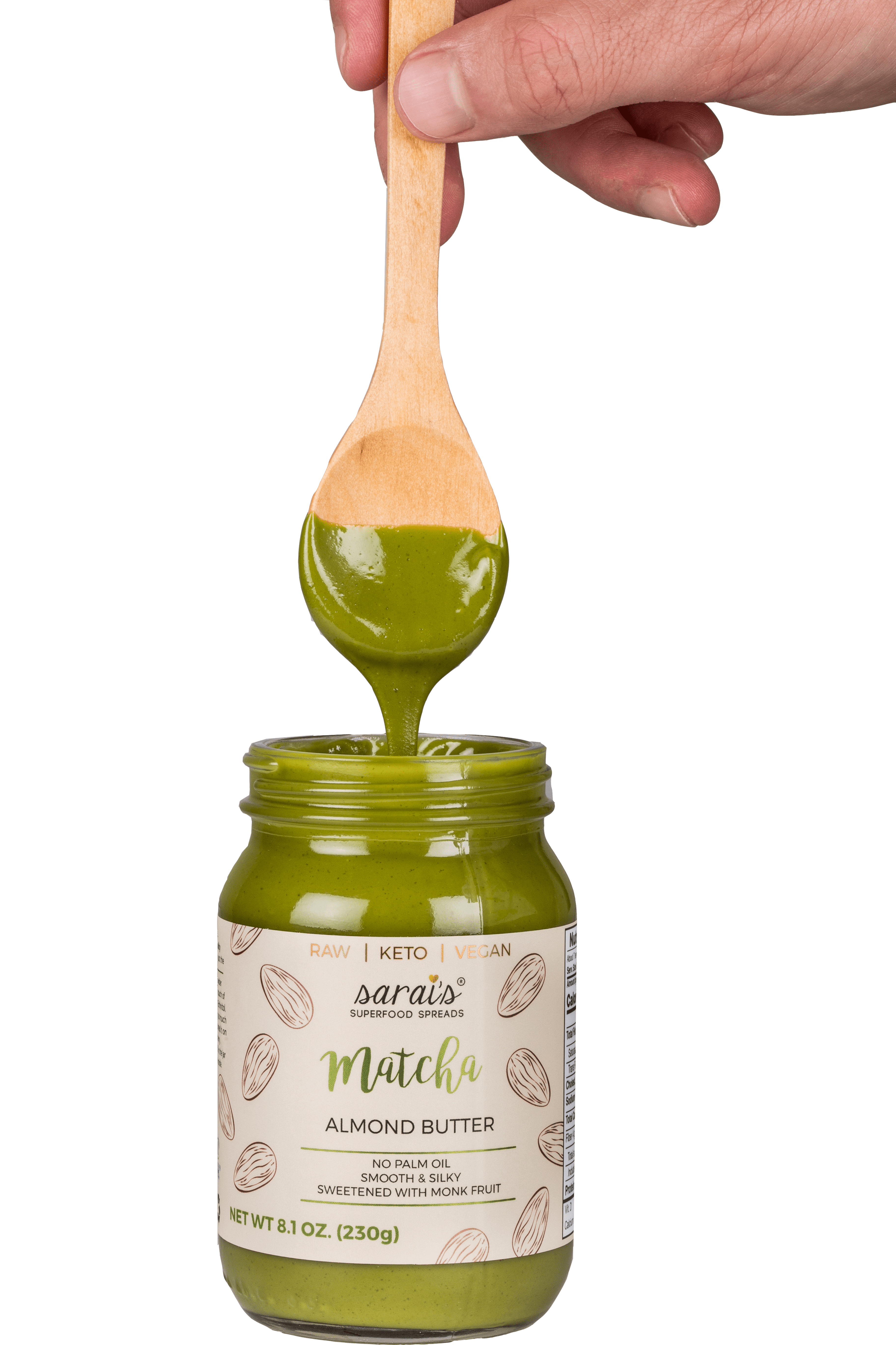Sarai's Superfood Spreads - Wholesale Nut Butter - Matcha Almond Butter3