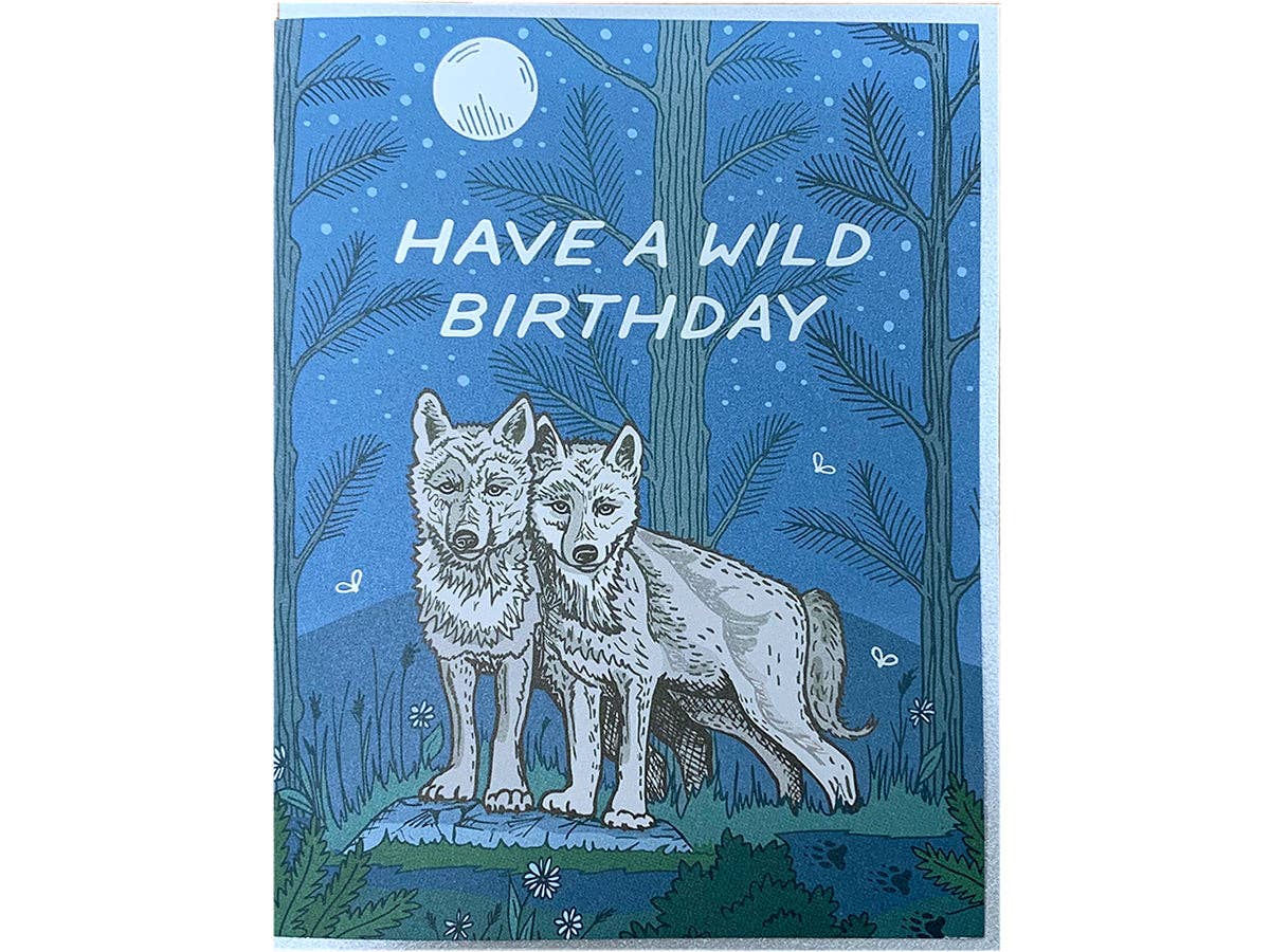 Noteworthy Paper & Press - Vente Cartes d'anniversaire - Carte d'anniversaire Wild Wolves0