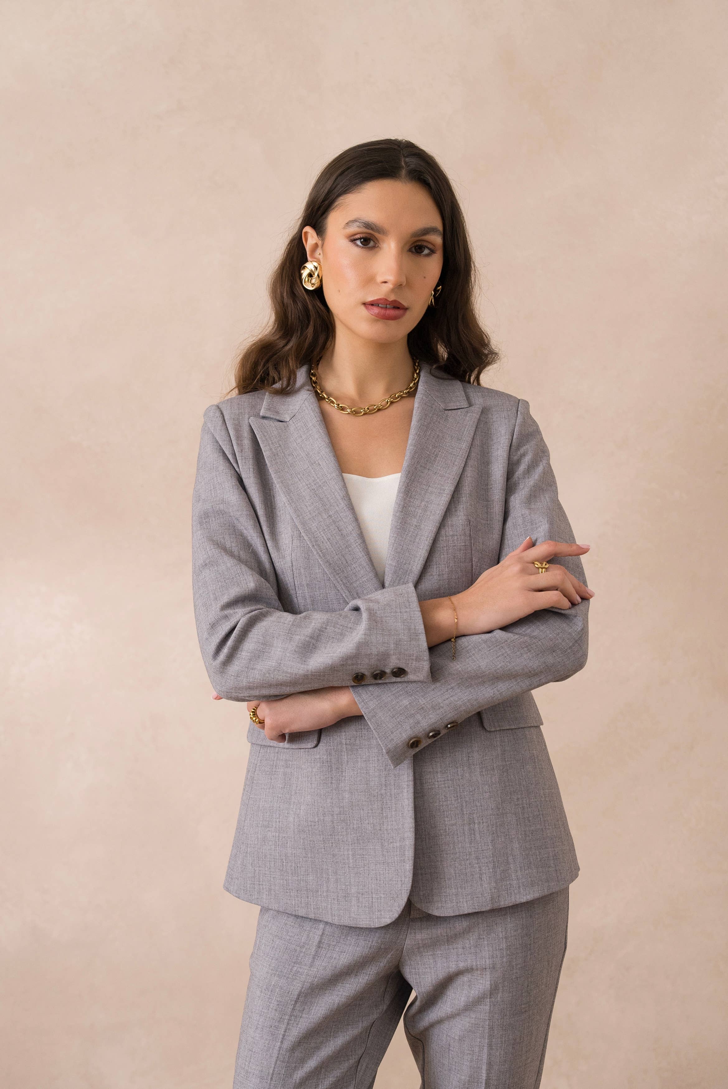 Attentif Paris – wholesale Kostymjacka – Dam – Heather figursydd kavaj för dam22