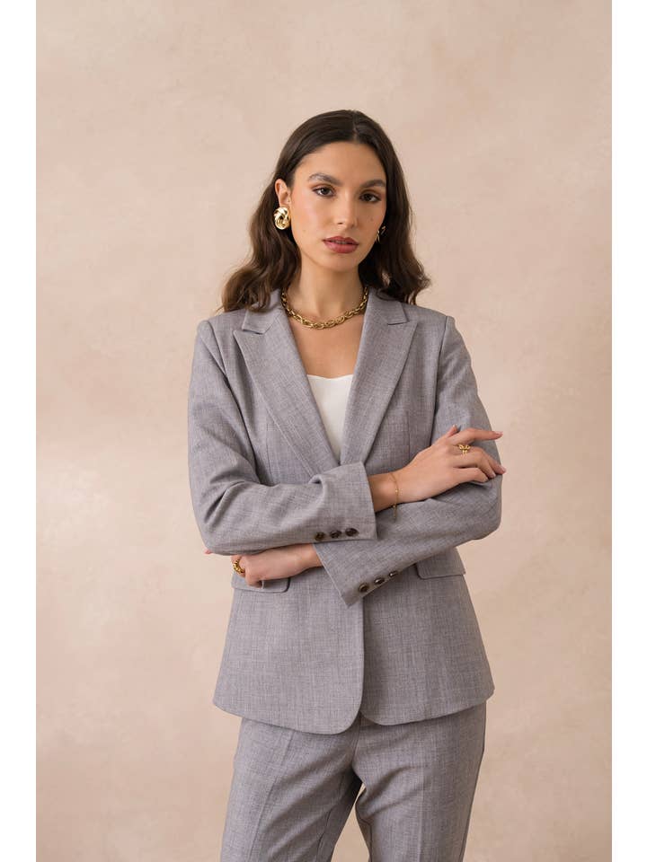 Attentif Paris – wholesale Kostymjacka – Dam – Heather figursydd kavaj för dam22