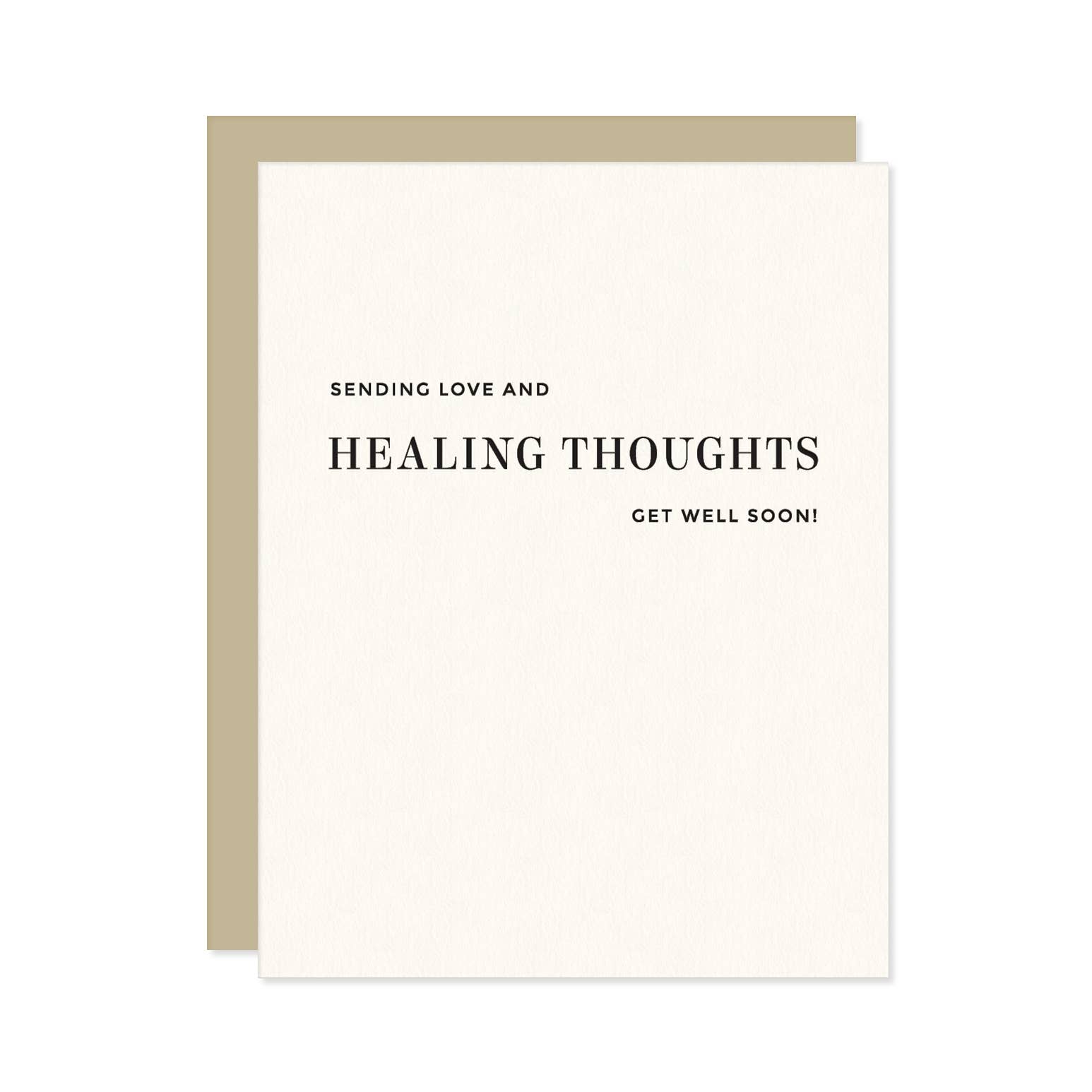 Missive - Wholesale Get Well Card - Healing Thoughts Get Well Letterpress Greeting Card1