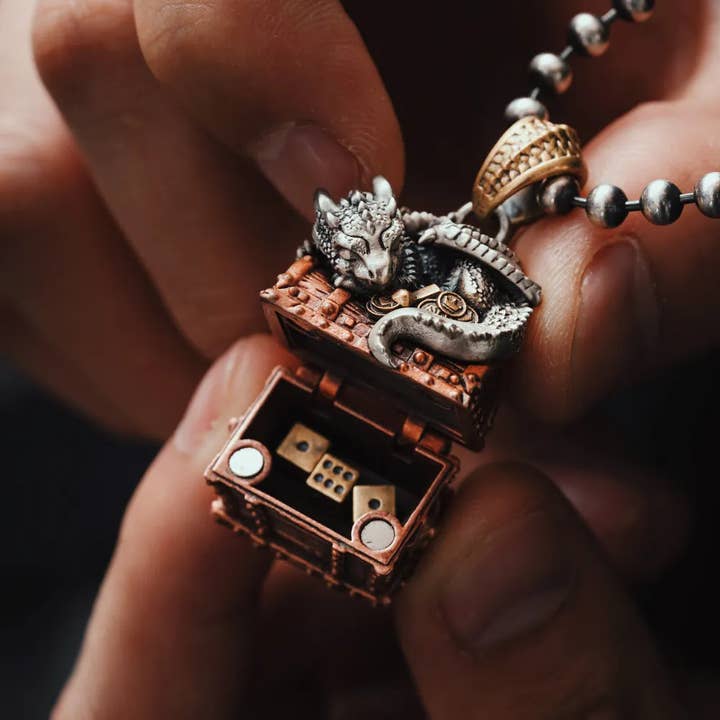 Coppertist.wu - Wholesale Individual Charm/Pendant - Dragon Treasure Chest Pendant11