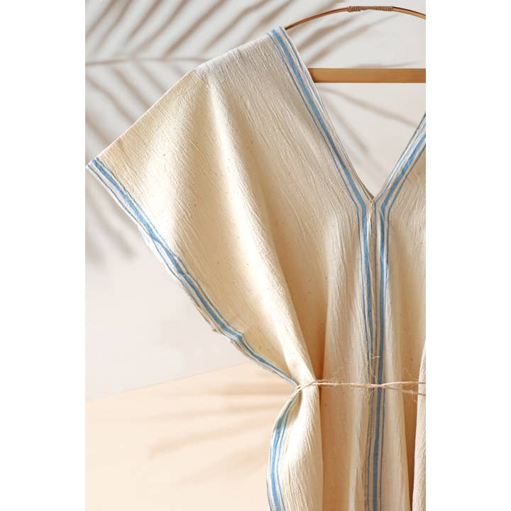 Handwoven Caftan Dress Blue 15 for wholesale by MIASETA