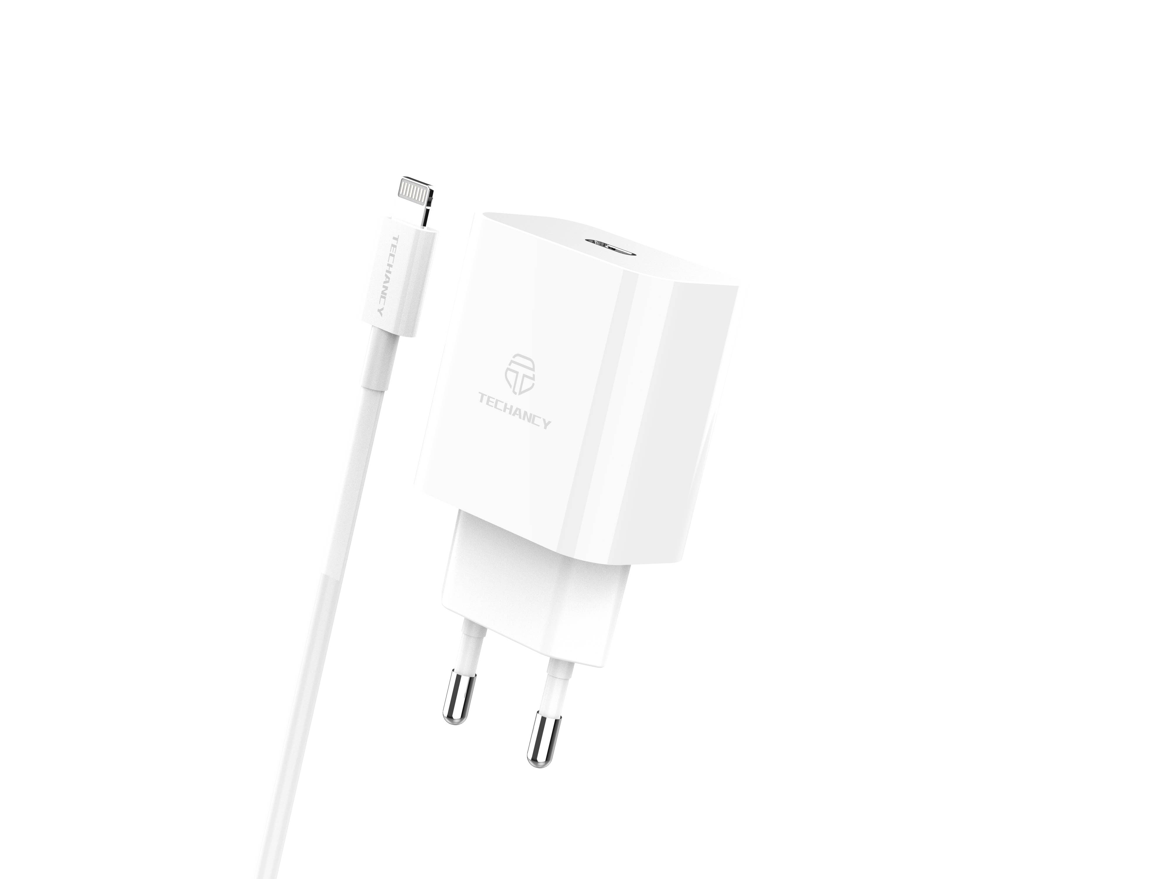 TECHANCY - Wholesale Power Adapter - 33W PD3.0 USB-C Fast Wall Charger with Type-C to Lightning 1