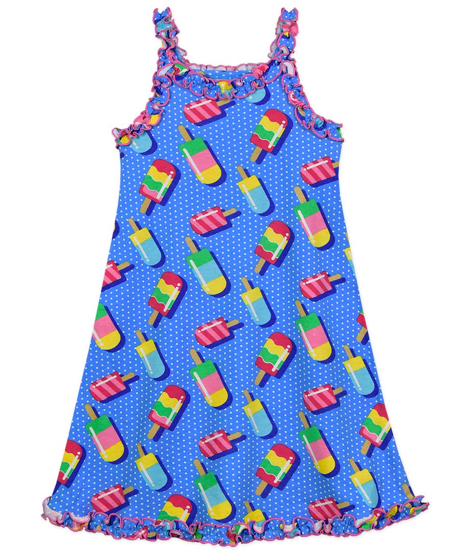 Sara's Prints - Wholesale Nightdress - Kids - Summertime Girls Ruffle Tank Nightgown0