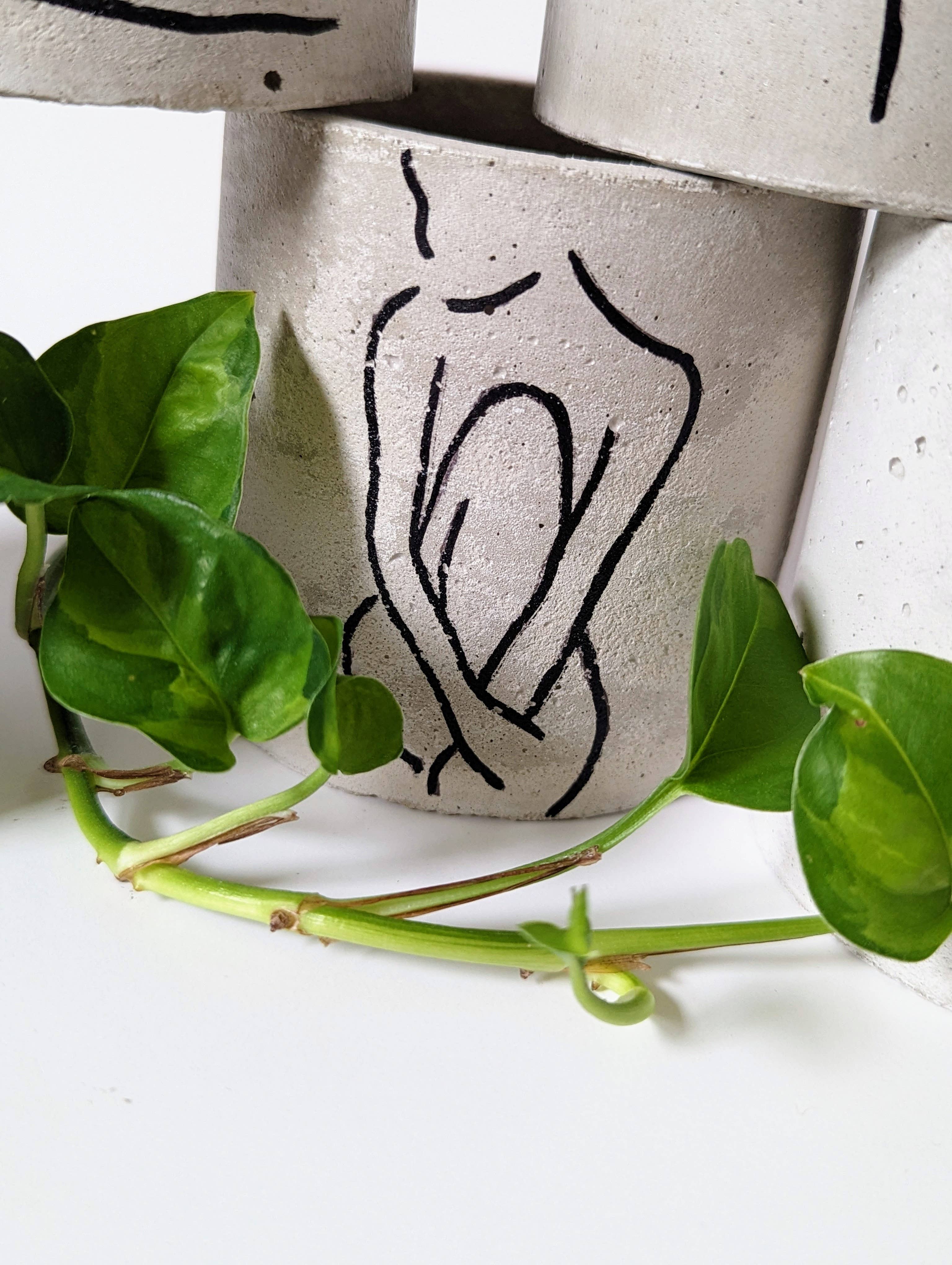 ForgottenProperty - Wholesale Plant Pot - Seconds Hand-drawn Concrete Planters2