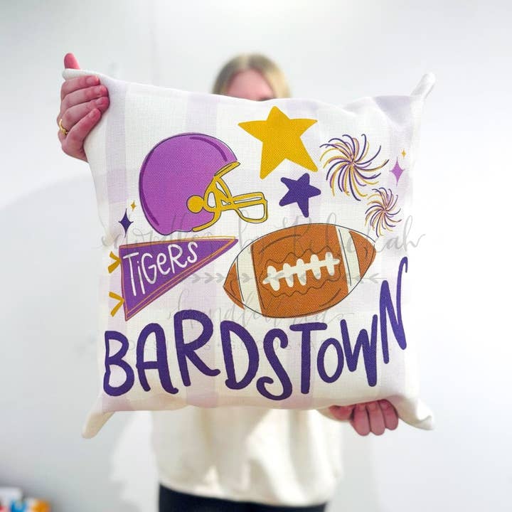 Doodles By Rebekah - Wholesale Throw/Decorative Pillow - Custom High School Football Pride Pillow0