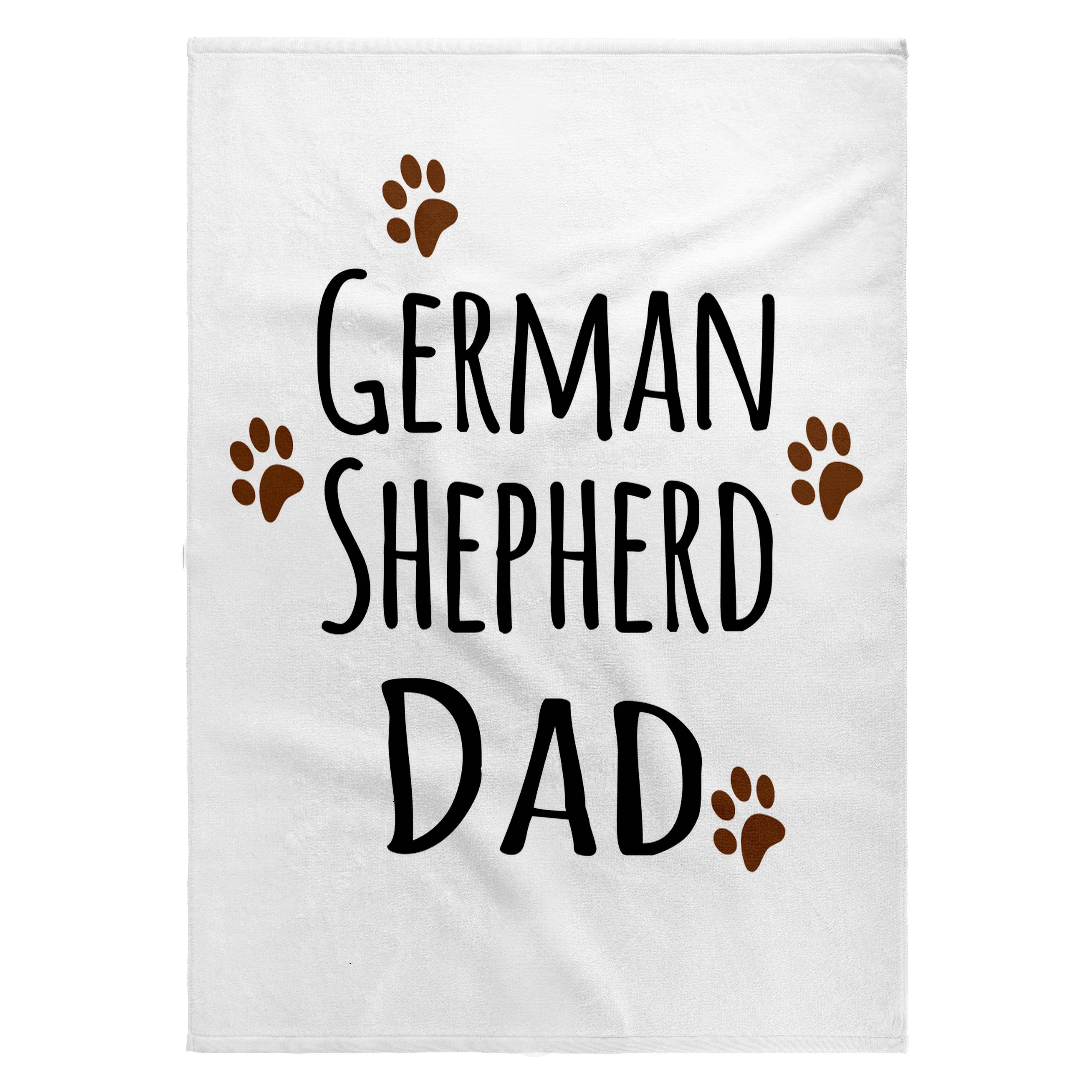 3dRose - Wholesale Bath Towel - 3dRose, German Shepherd Dog Dad - Alsatian - Doggie by breed - brown muddy paw prints - doggy lover, Towel0