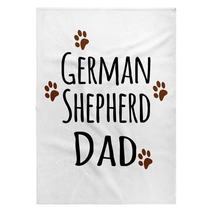 3dRose - Wholesale Bath Towel - 3dRose, German Shepherd Dog Dad - Alsatian - Doggie by breed - brown muddy paw prints - doggy lover, Towel