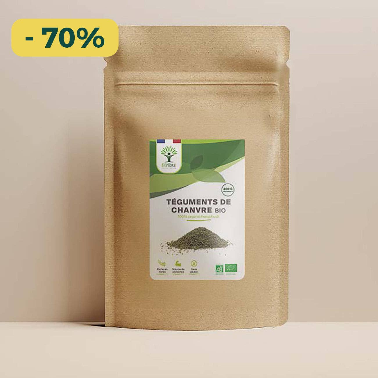 Bioptimal - Wholesale Protein/Superfood Powder - Organic Hemp Seed Husks - Bioptimal1