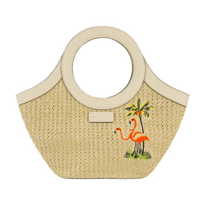 Concept One - Wholesale Tote Bag - Women's - Tommy Bahama Flamingo Embroidery Tote